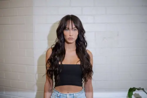 Blonde balayage hair styling at Byron Beauty Bar